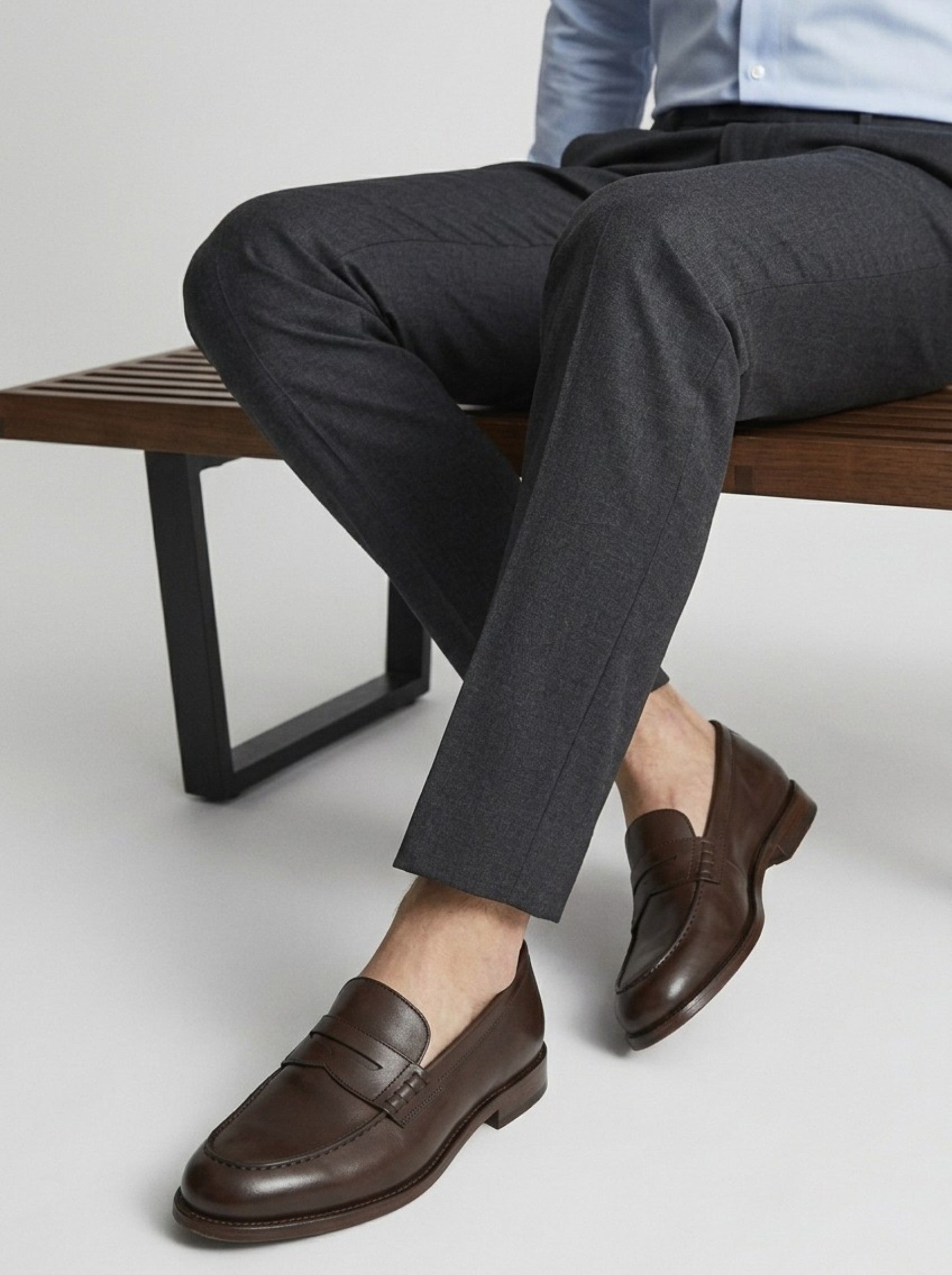 Men's Timeless Espresso Leather Penny Loafers