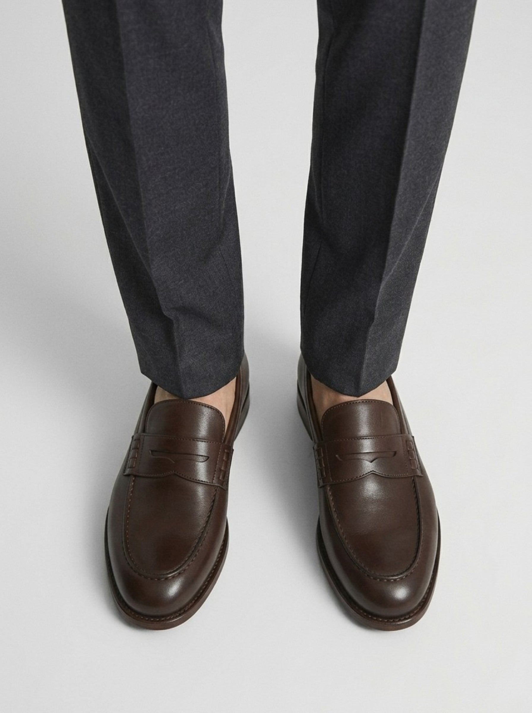 Men's Timeless Espresso Leather Penny Loafers