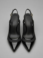 Women's Architectural Gold-Accent Slingback Pumps