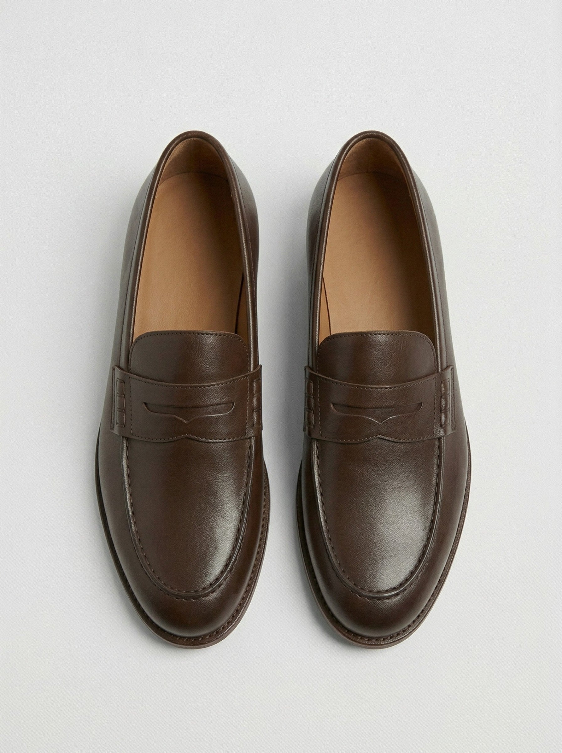Men's Timeless Espresso Leather Penny Loafers