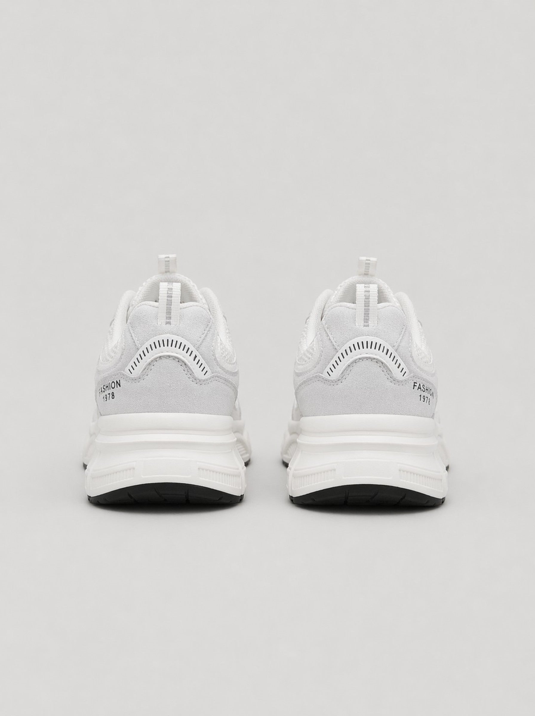 Women's Retro Chunky Mesh Sneakers - White/Grey