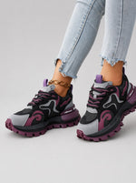 Retro Chunky Fashion Sneakers - White/Light Grey