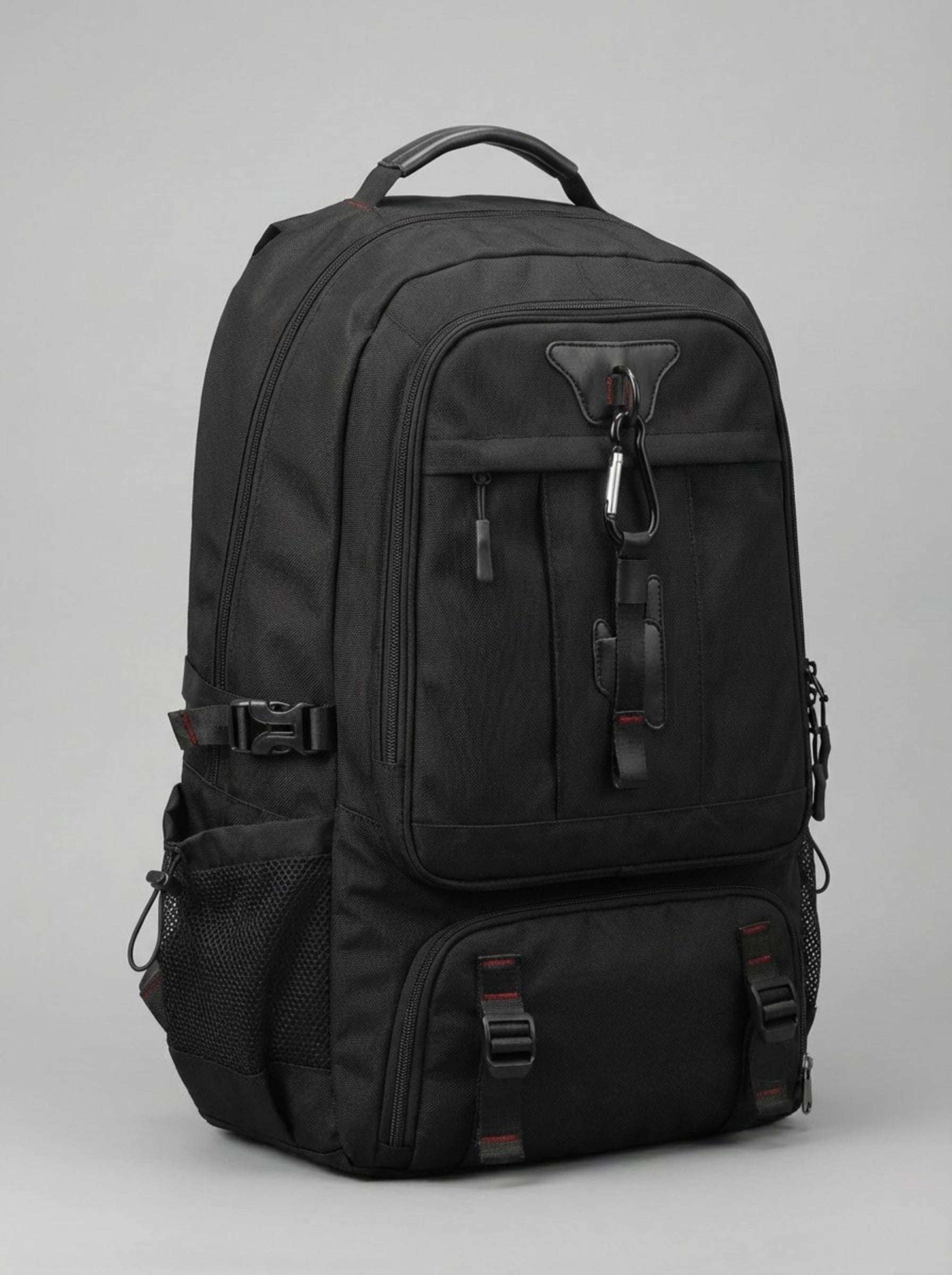Men's Tactical Utility Backpack with Carabiner Detail