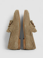 Men's Sand Suede Tassel Moccasins — Riviera Edition