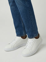 Men's Essential Minimalist White Leather Sneakers