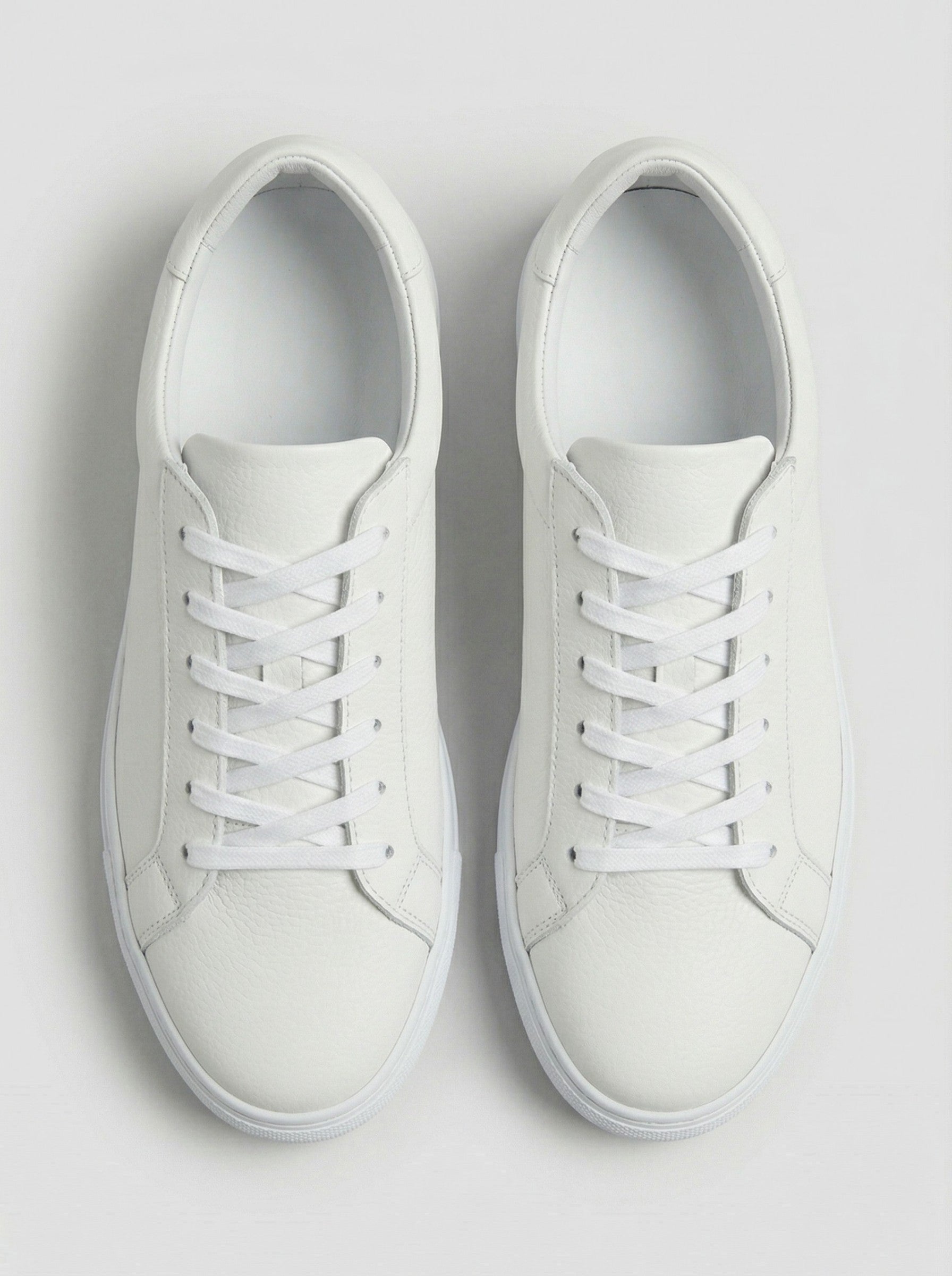 Men's Essential Minimalist White Leather Sneakers