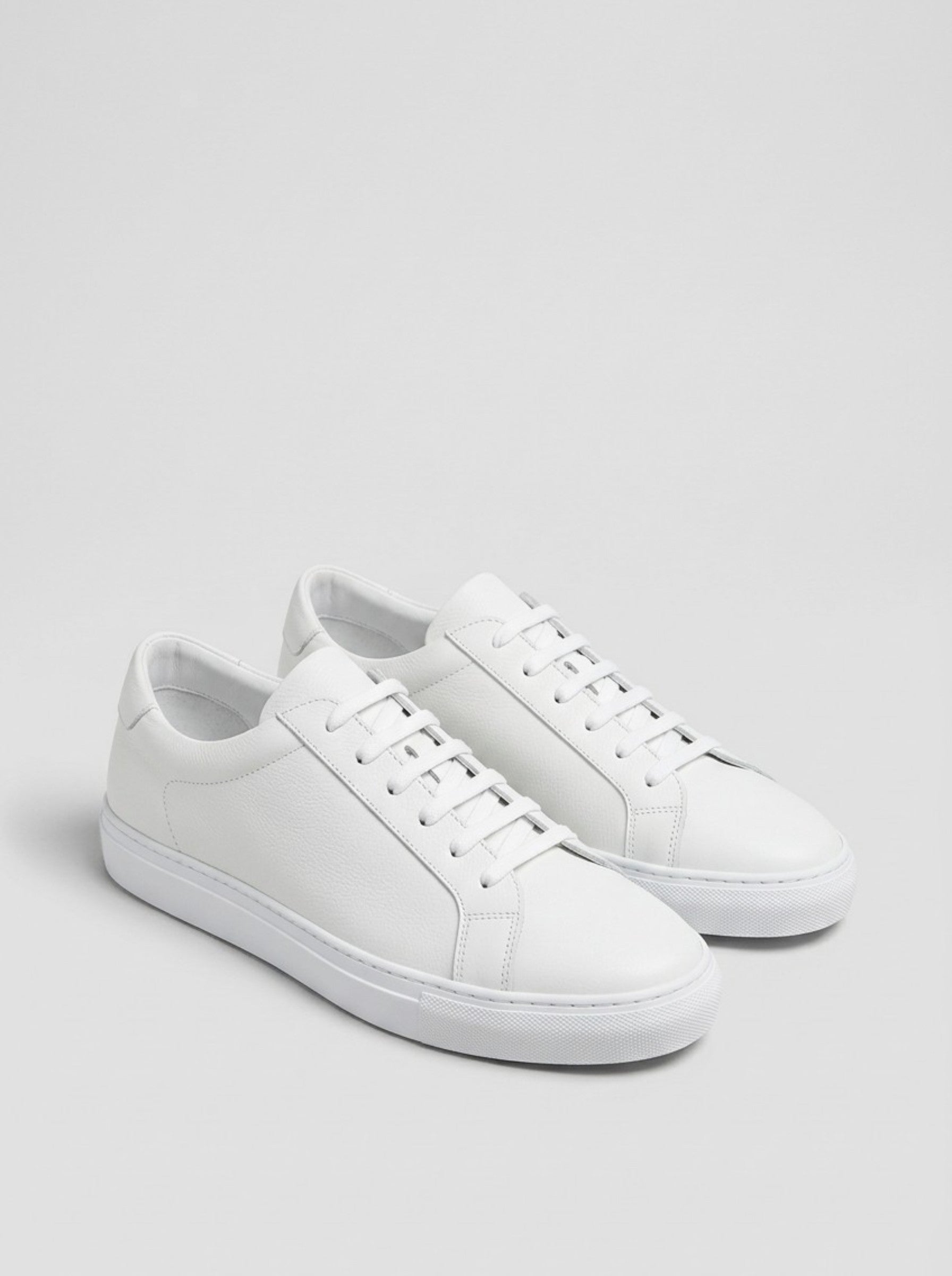 Men's Essential Minimalist White Leather Sneakers