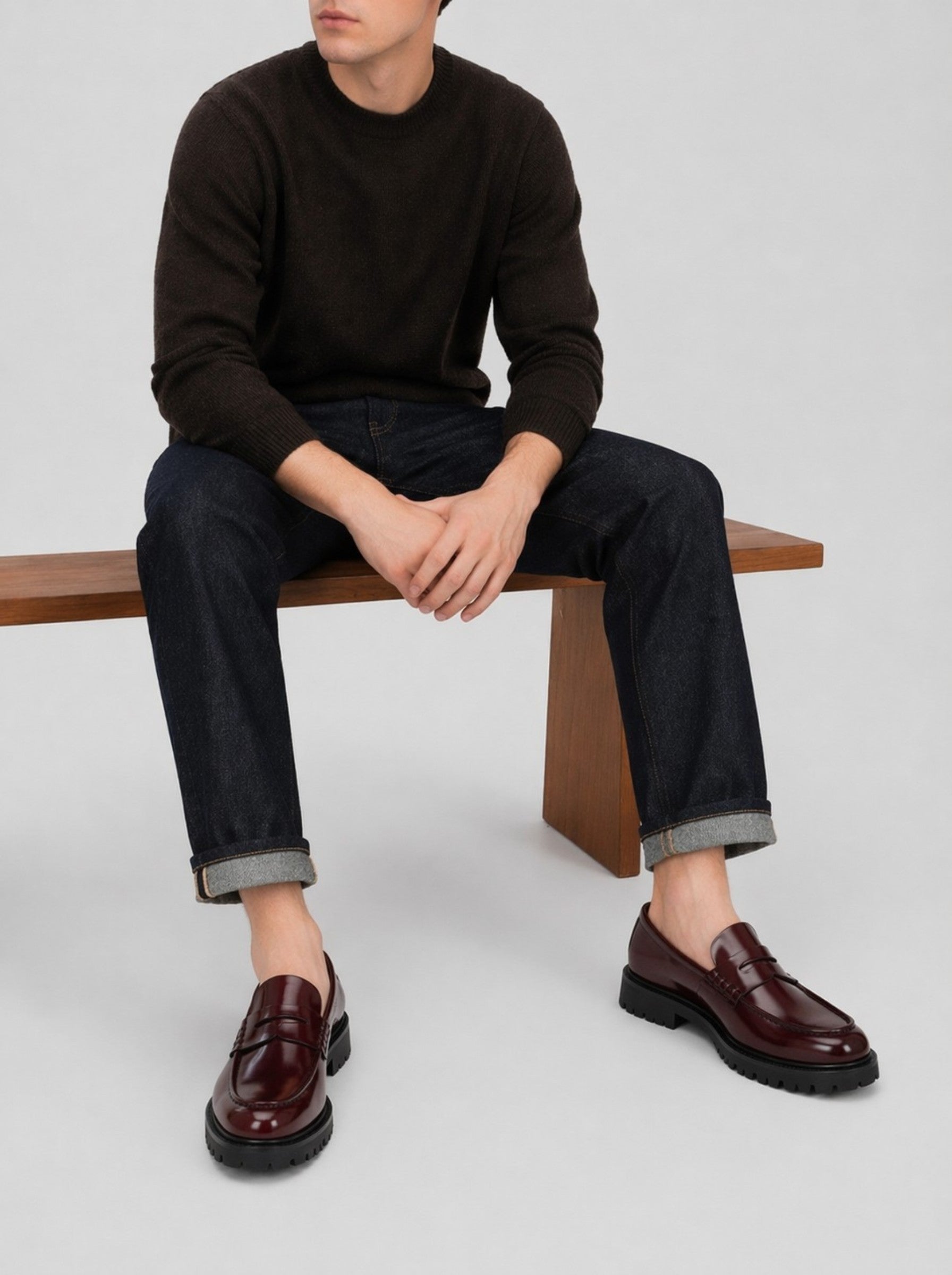 Men's Deep Burgundy Suede Slip-On Hybrid Shoe