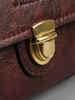 Men's Compact "JunzBolo" Messenger Bag — Distressed Burgundy