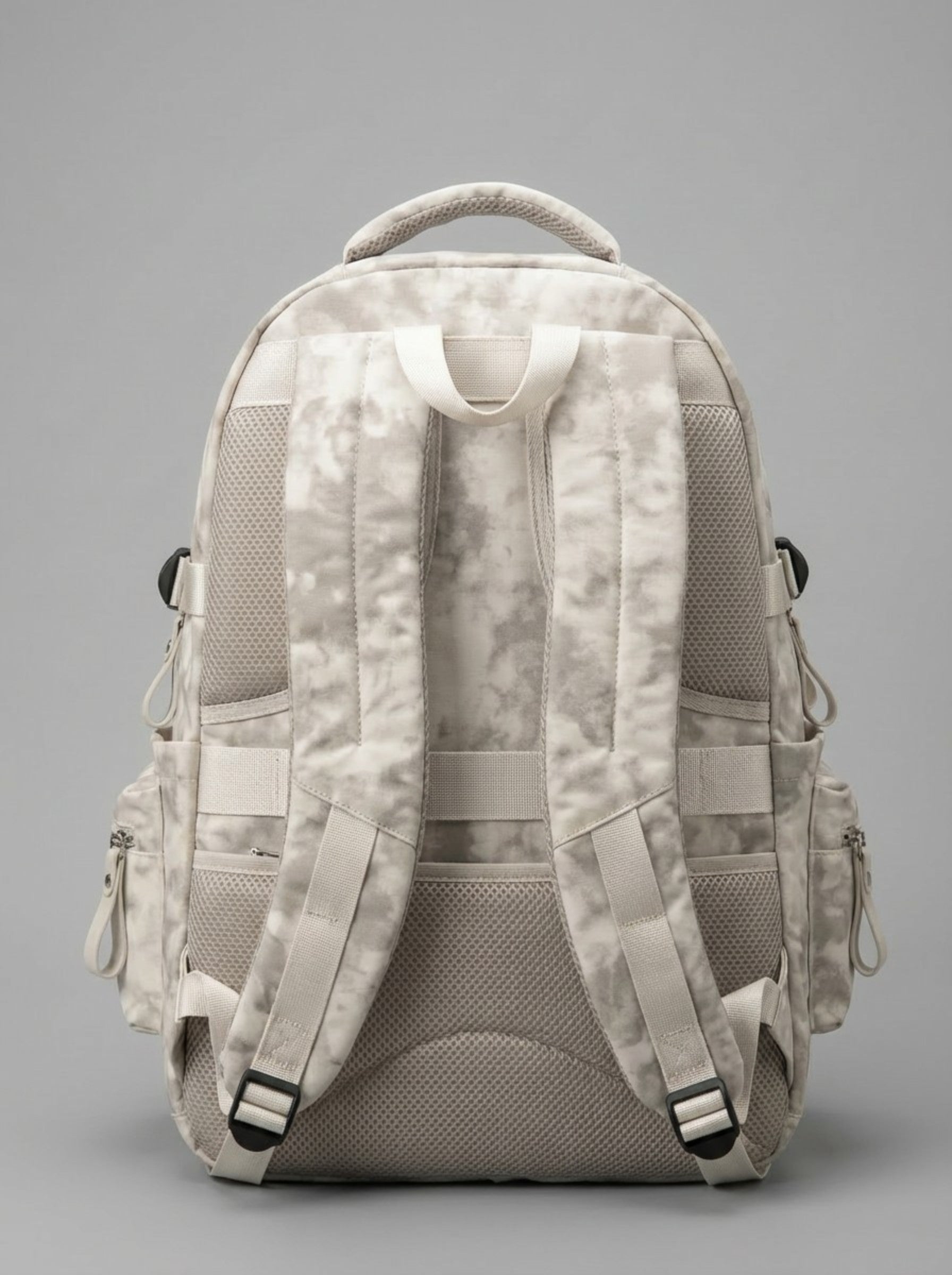 "Marble Cloud" Multi-Pocket Urban Tech Backpack with Signature Pouch