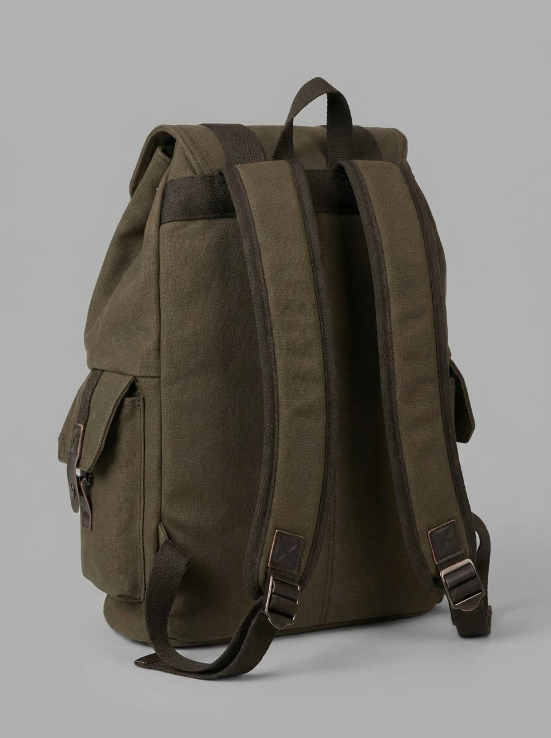 Men's Vintage Military Canvas Rucksack — Olive Drab